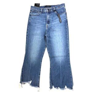 J Brand Wonderland Destruct High Rise Wide Leg Jeans Womens Size 30 Blue Denim